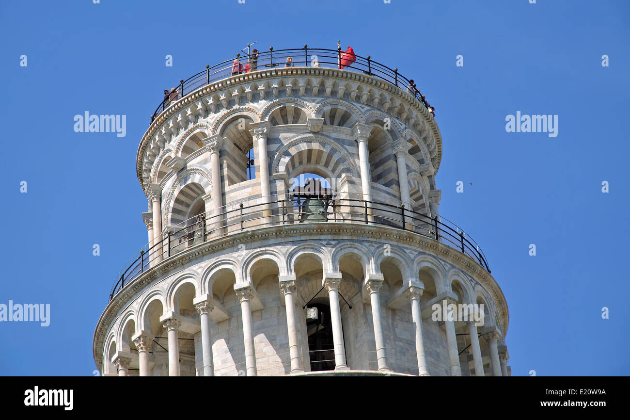 the leaning Tower of Pisa in Tuscany Stock Photo