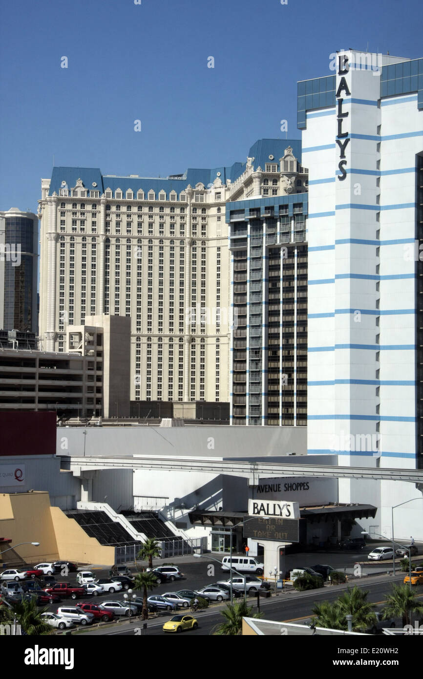 Ballys Hotel and The Paris Hotel, Las Vegas, USA Stock Photo