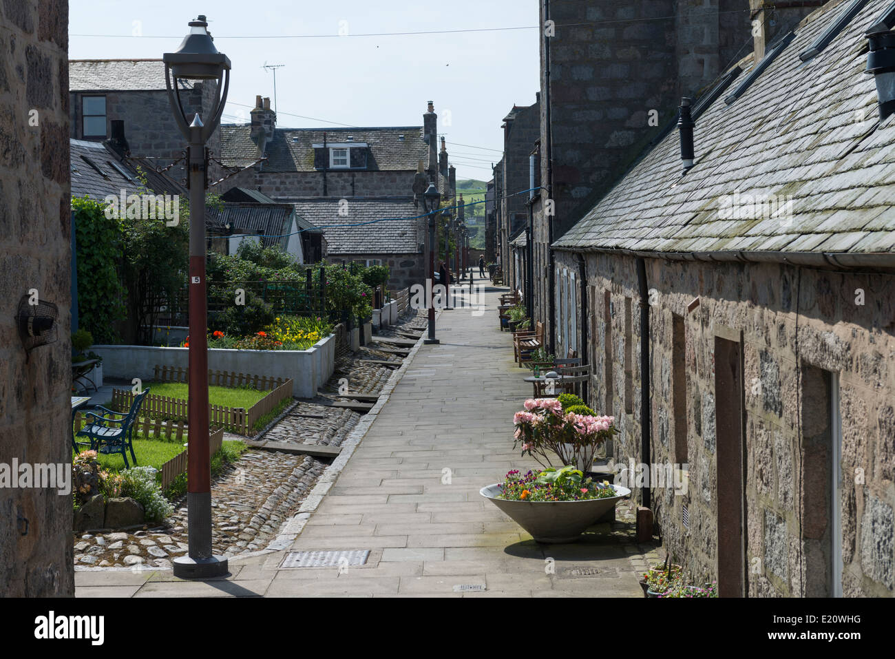 The quaint old fishing village of Fitdee, Aberdeen, Scotland Stock