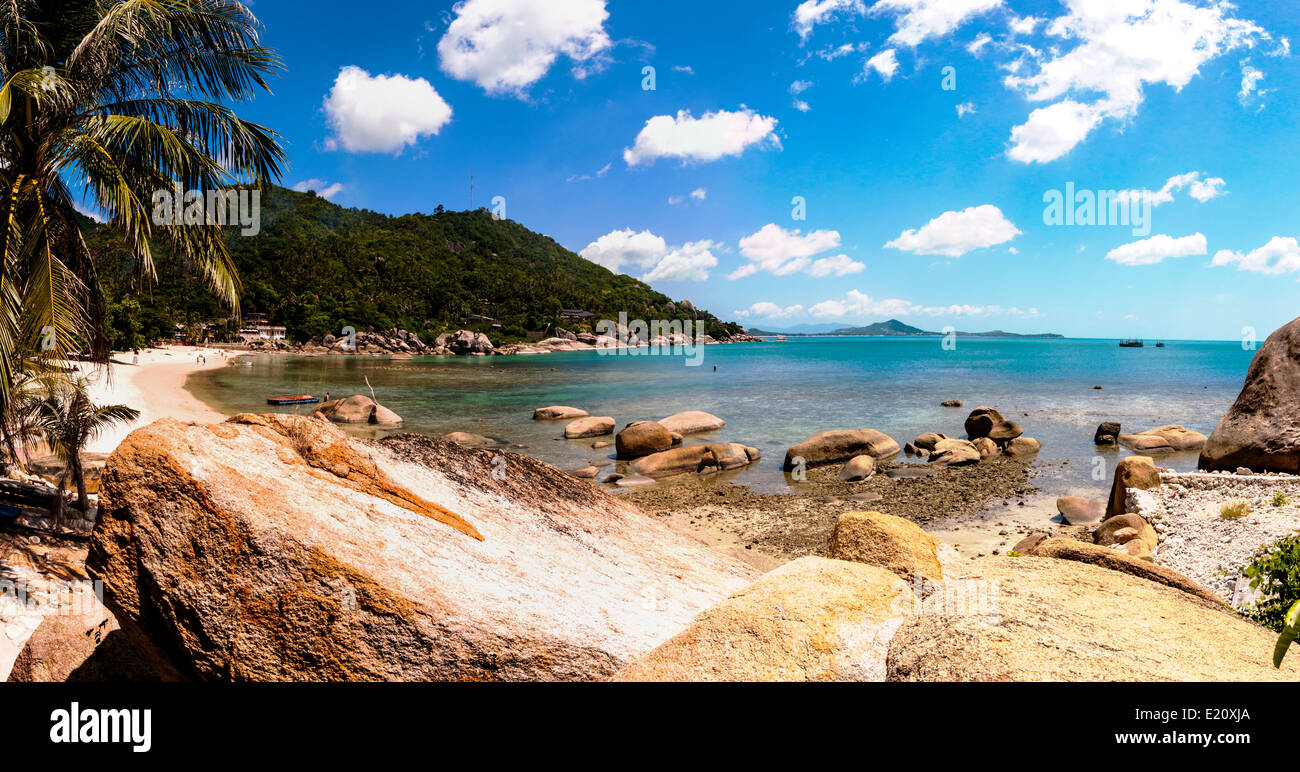 Crystal Bay tropical beach in Koh Samui,Thailand Stock Photo
