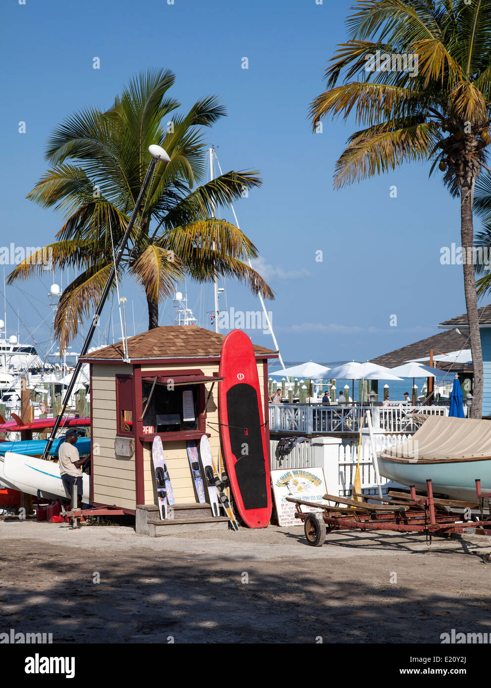 Lil' Shan's water sport shop Stock Photo