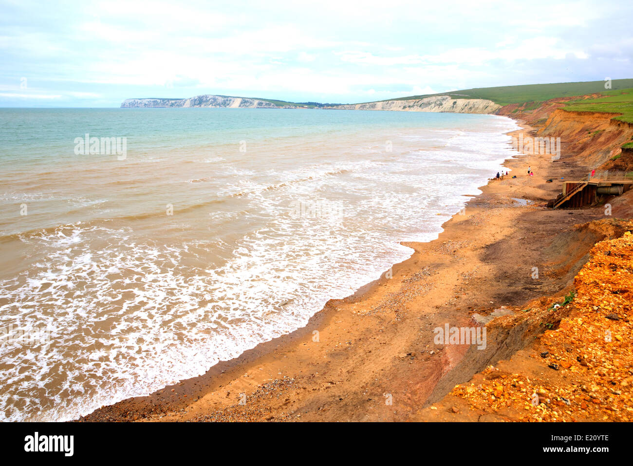 Compton Bay near Freshwater Bay Isle of Wight a tourist town on the