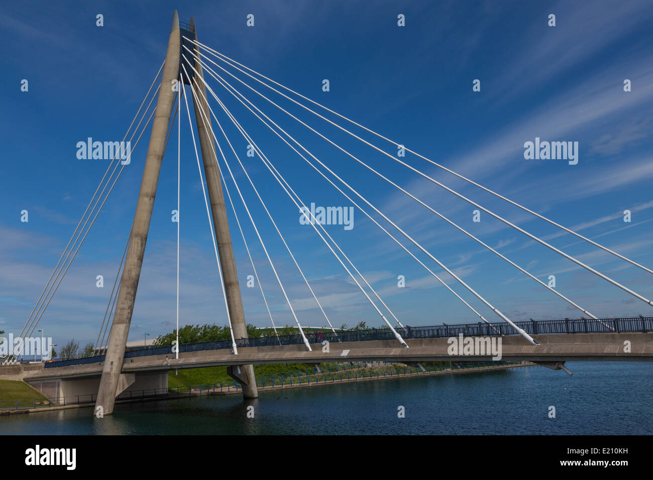 The Marine Way Road Suspension Bridge at Southport Merseyside England ...