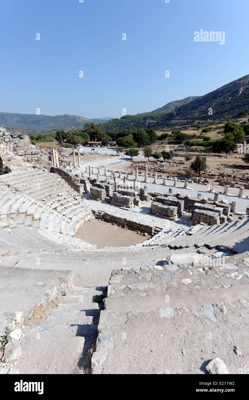 The Odeon or Bouleuterion which dates from the 2nd century AD. Turkey. Ephesus. Stock Photo