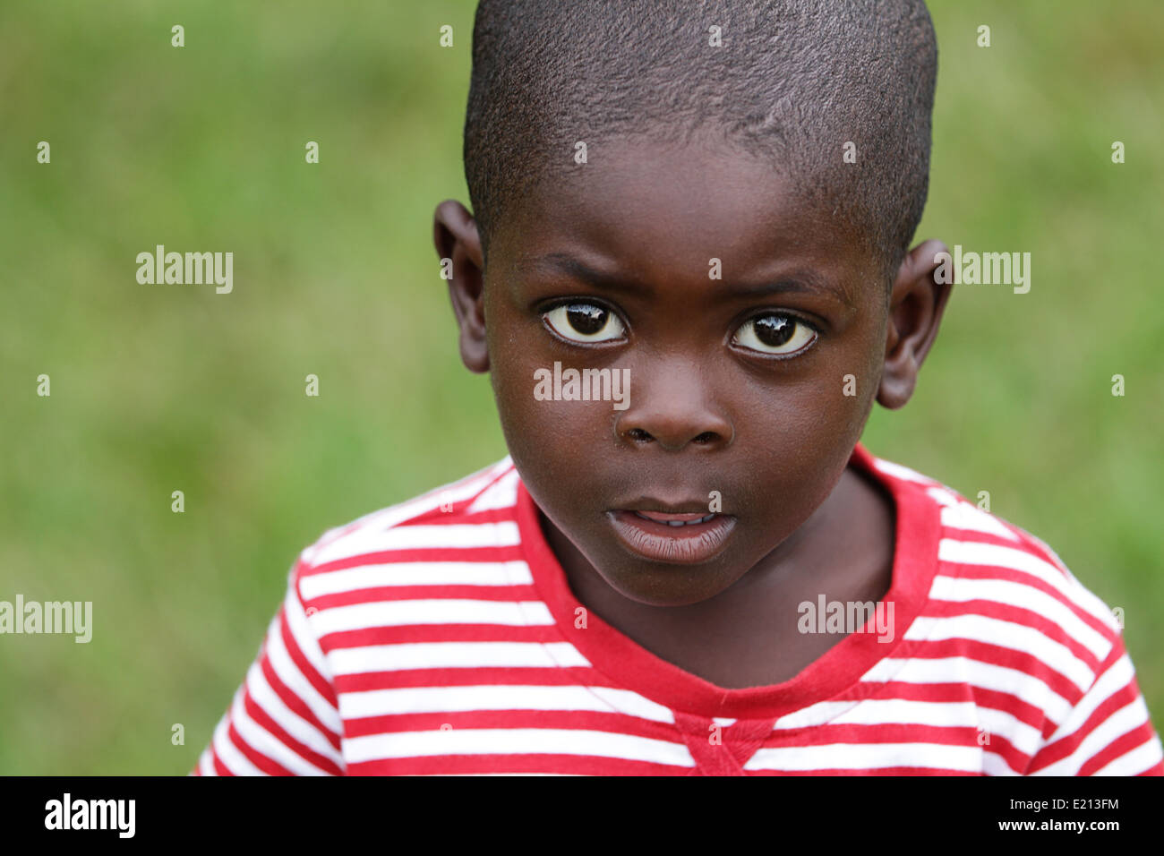 A young Zambian orphan Stock Photo