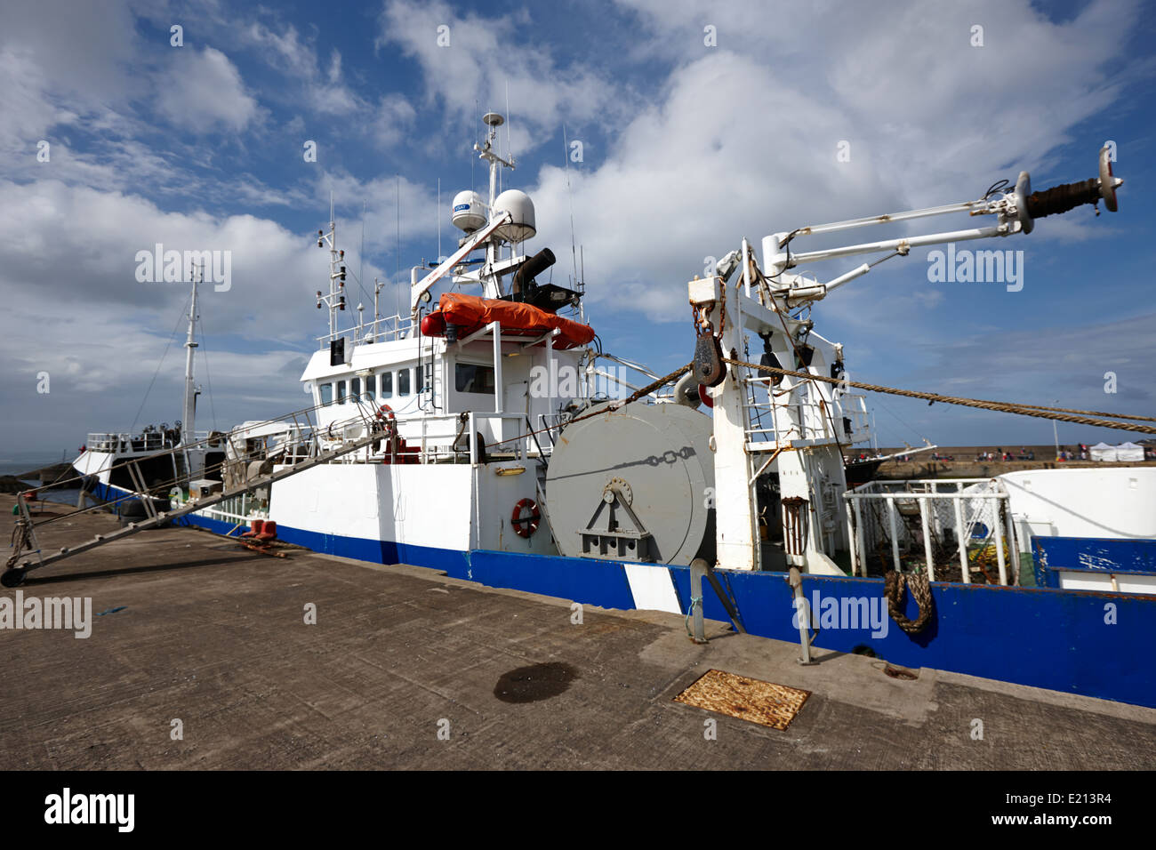 fishing boats in bangor harbour northern ireland Stock Photo