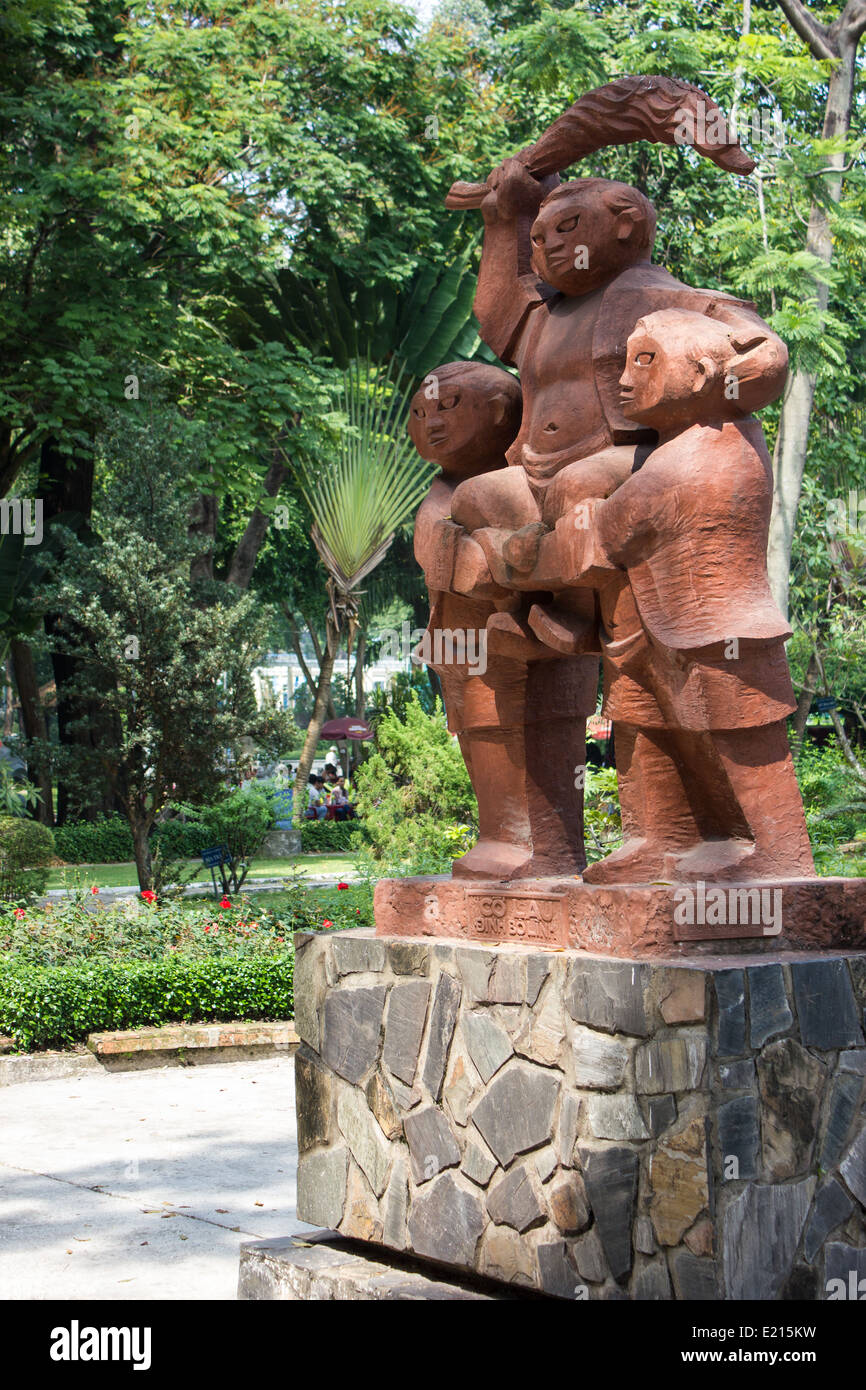 Tao Dan Park is Ho Chi Minh's biggest and most attractive green space, its bench lined walks shaded with avenues of trees. Stock Photo