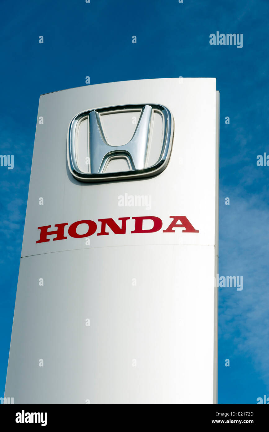 Honda car dealership sign, UK. Stock Photo