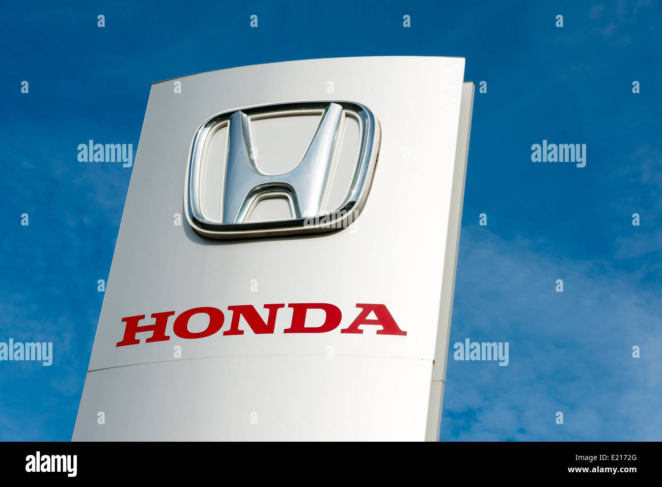 Honda car dealership sign, UK. Stock Photo