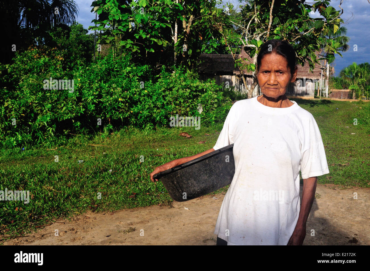 Woman in Industria - PANGUANA . Department of Loreto .PERU Stock Photo ...