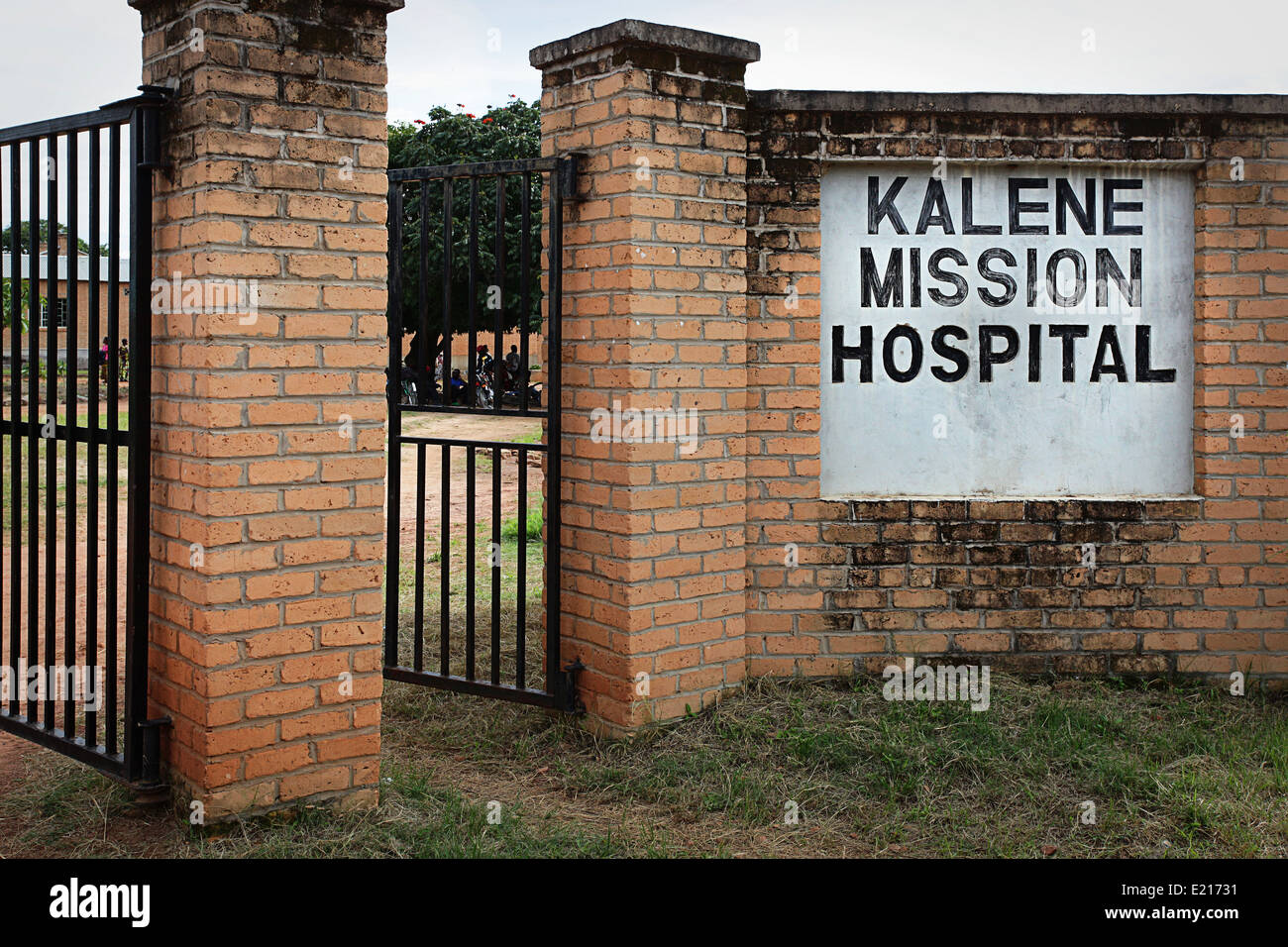 Gates at Kalene Mission Hospital, Zambia Stock Photo Alamy