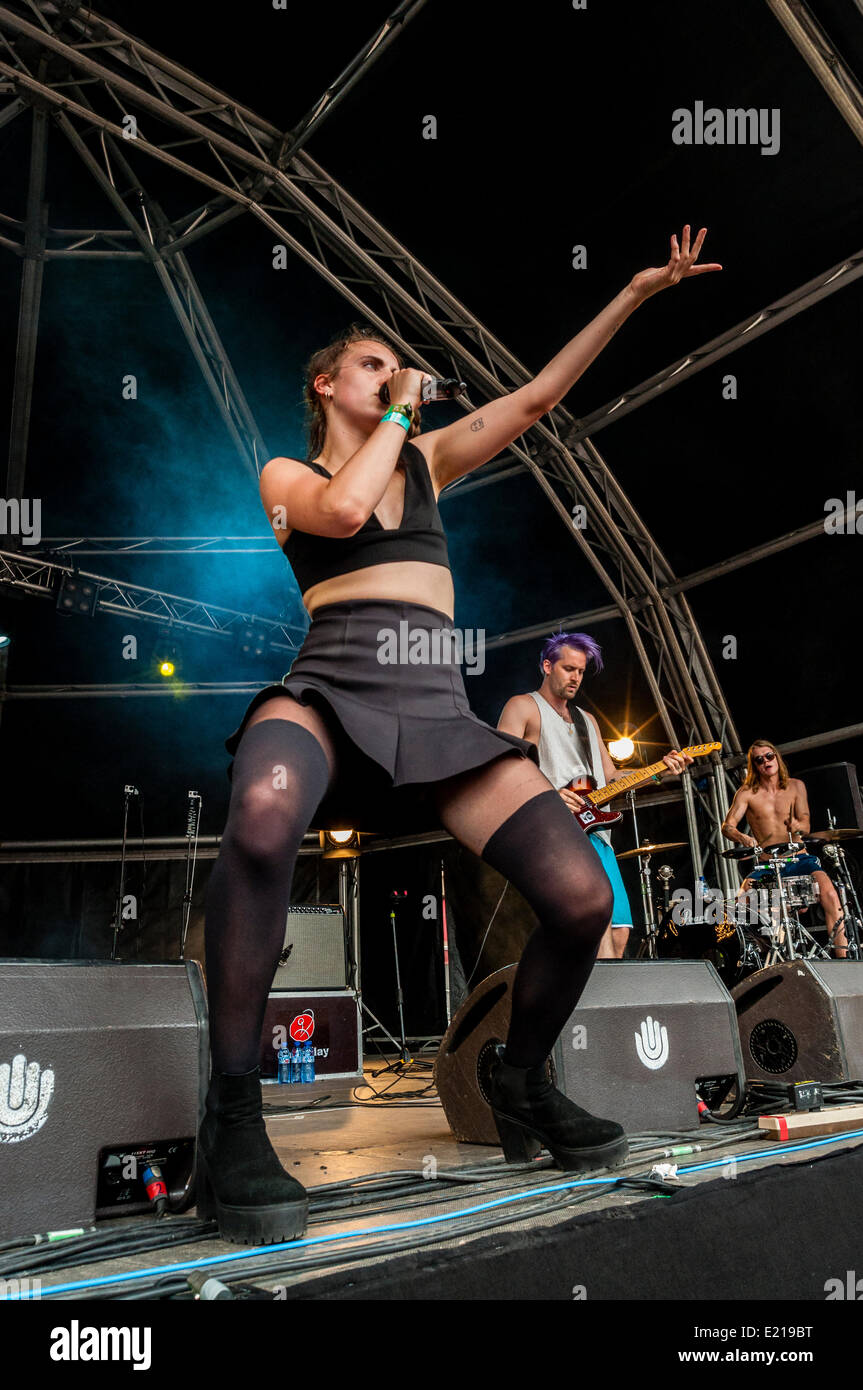 Sonar 2014. Danish concert singer MØ Stock Photo