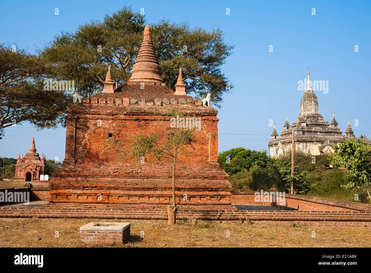 Pagoda, Old Bagan, Myanmar, Asia Stock Photo