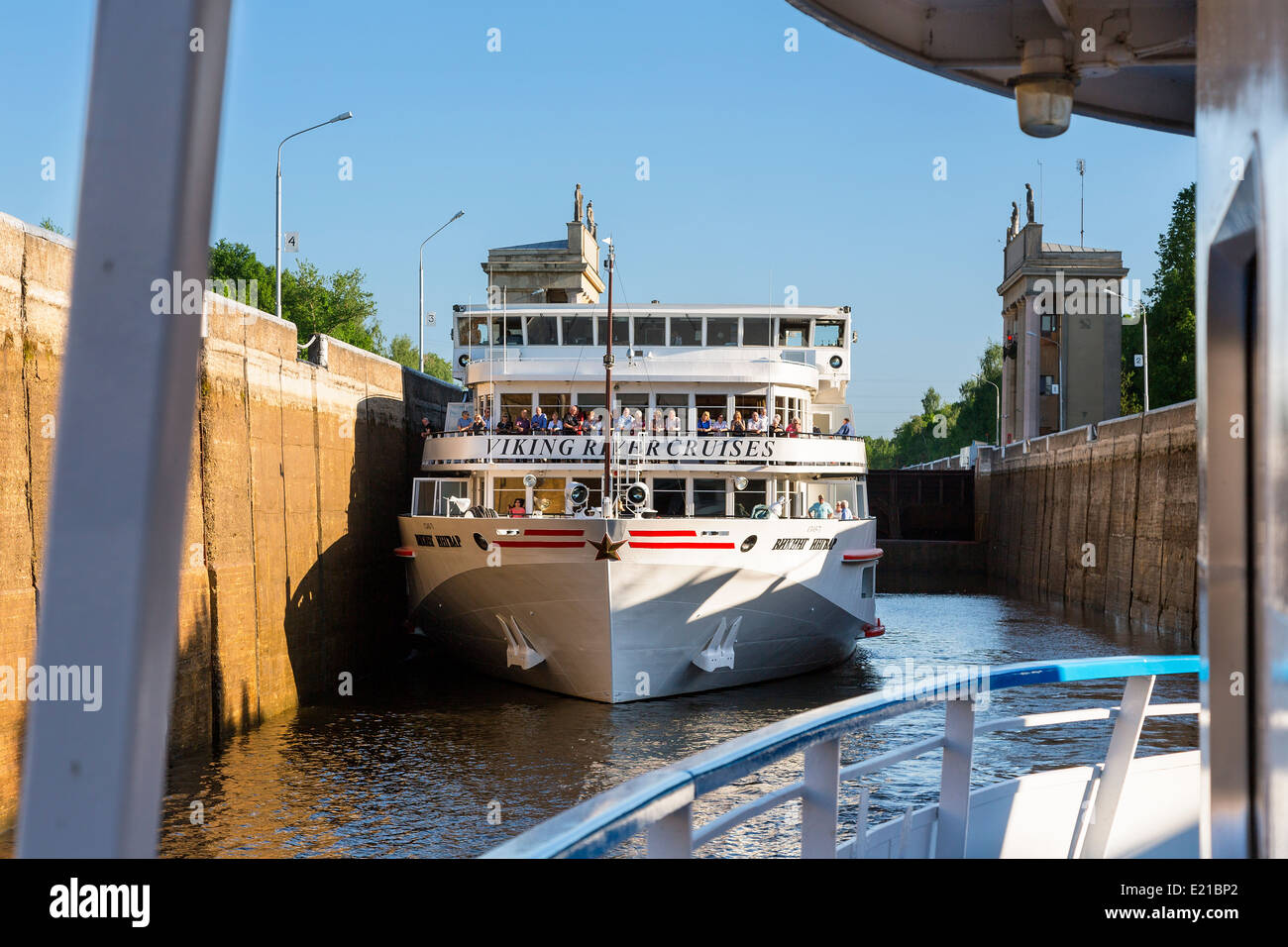 Russia, Cruise on Volga River Stock Photo