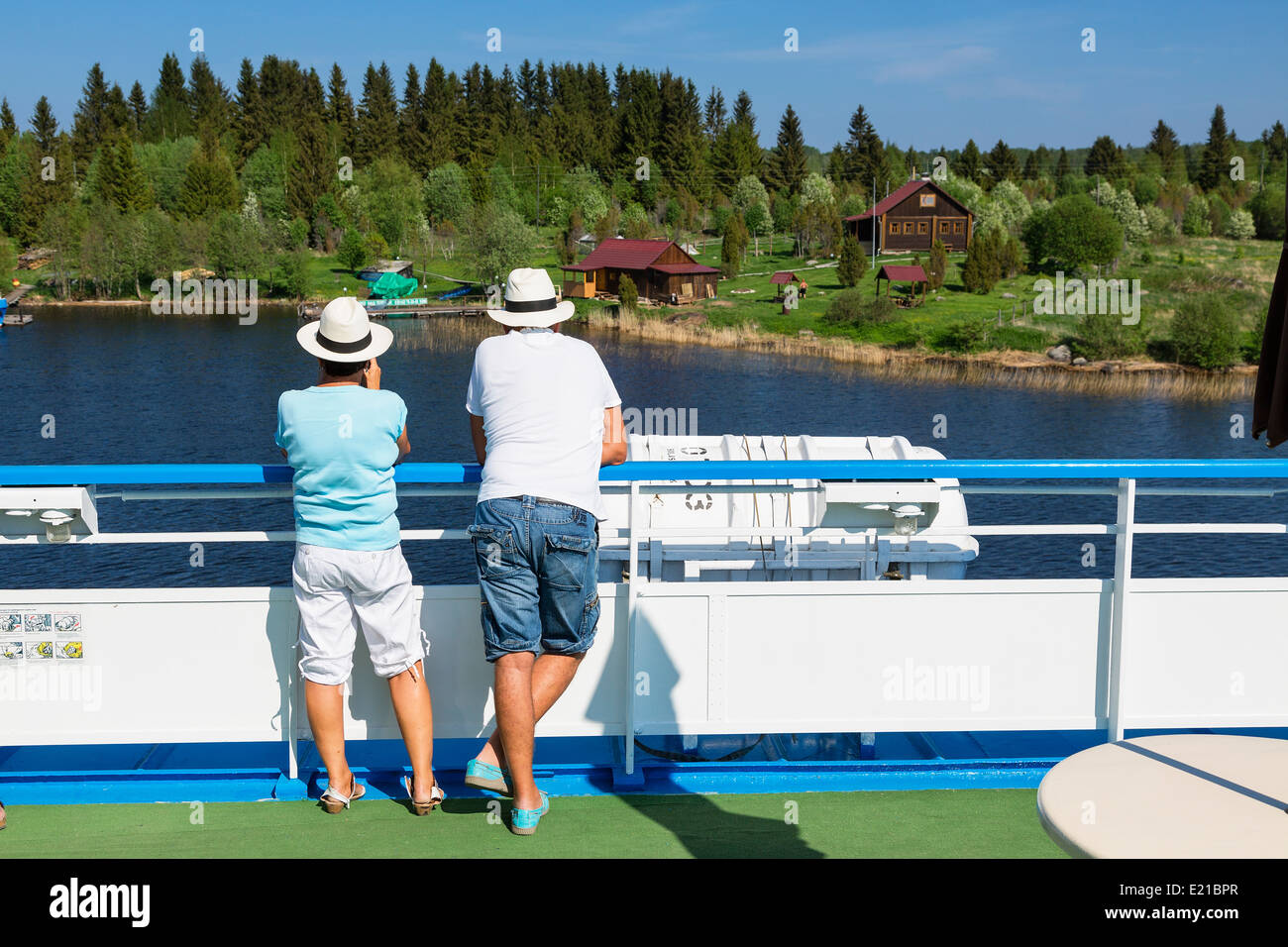 Russia, Cruise on the Volga River Stock Photo