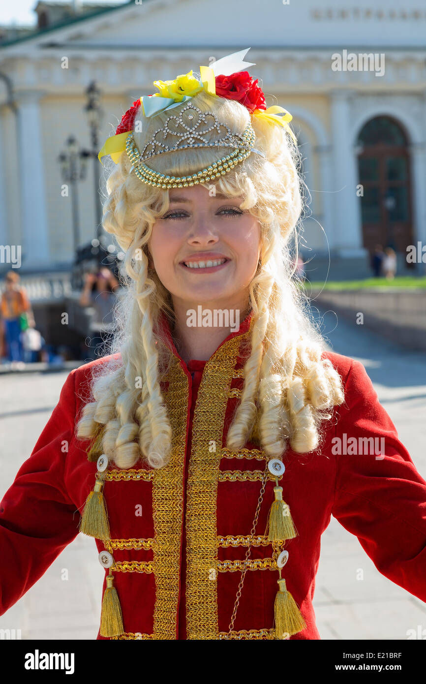 Russia, Street Performer in Moscow Stock Photo