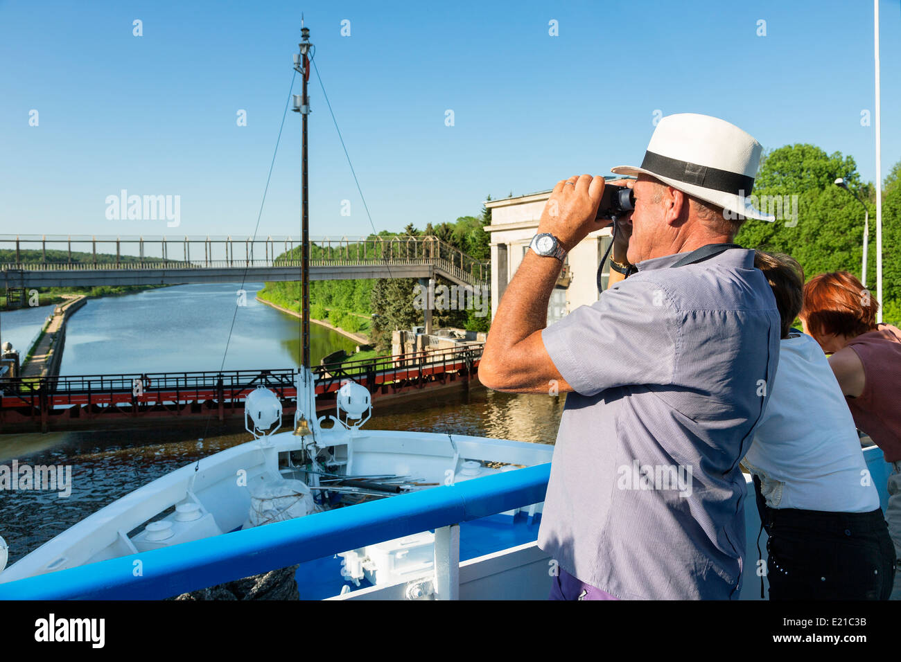 Russia, Cruise on Volga River Stock Photo