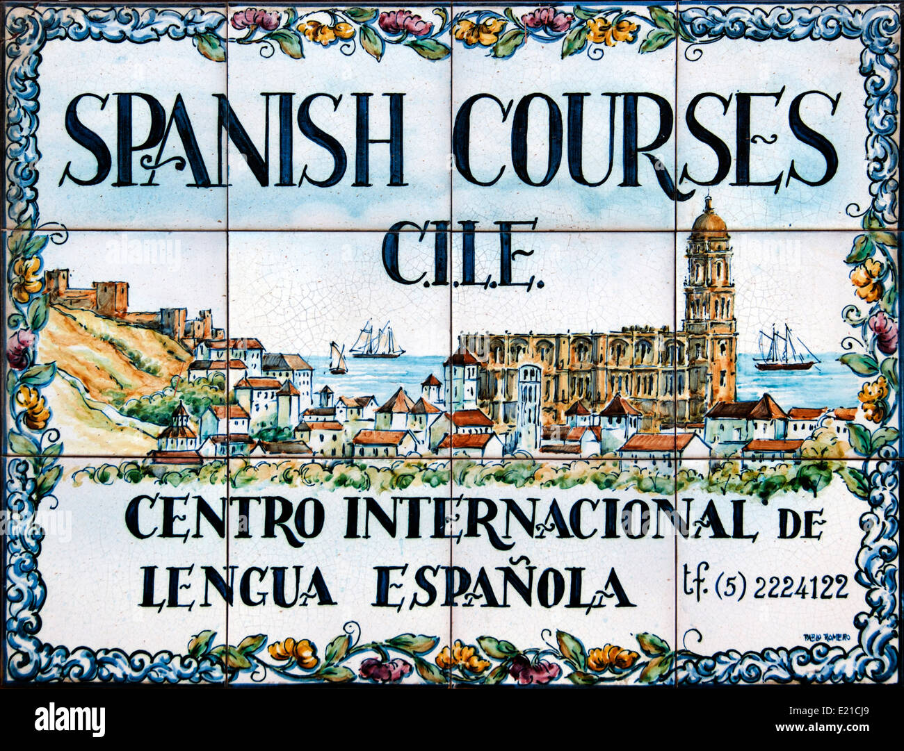 Spanish Courses centro internacional de lengua Española -  Courses Spanish language international center Andalusia Stock Photo