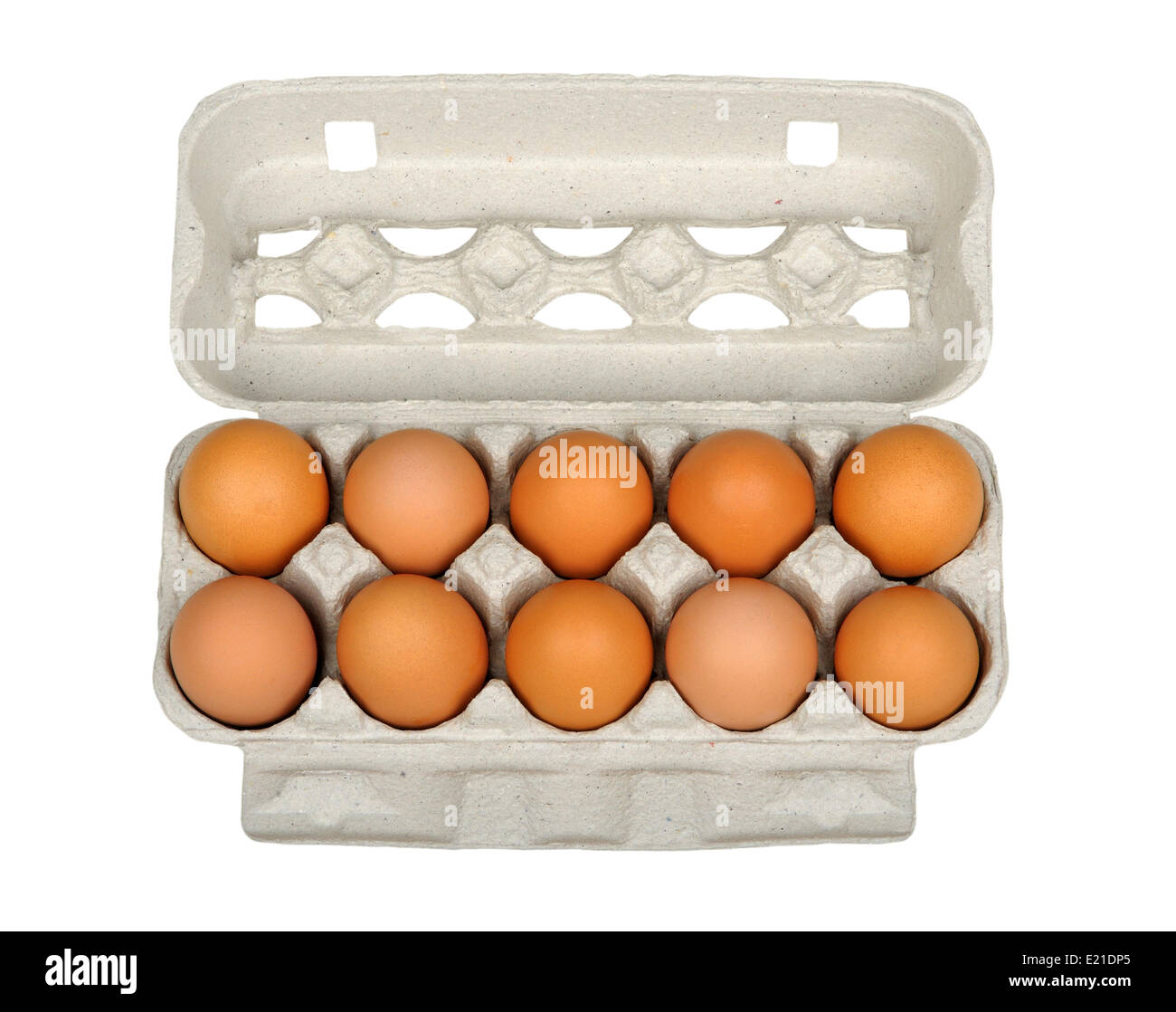 dozen eggs in carton Stock Photo Alamy