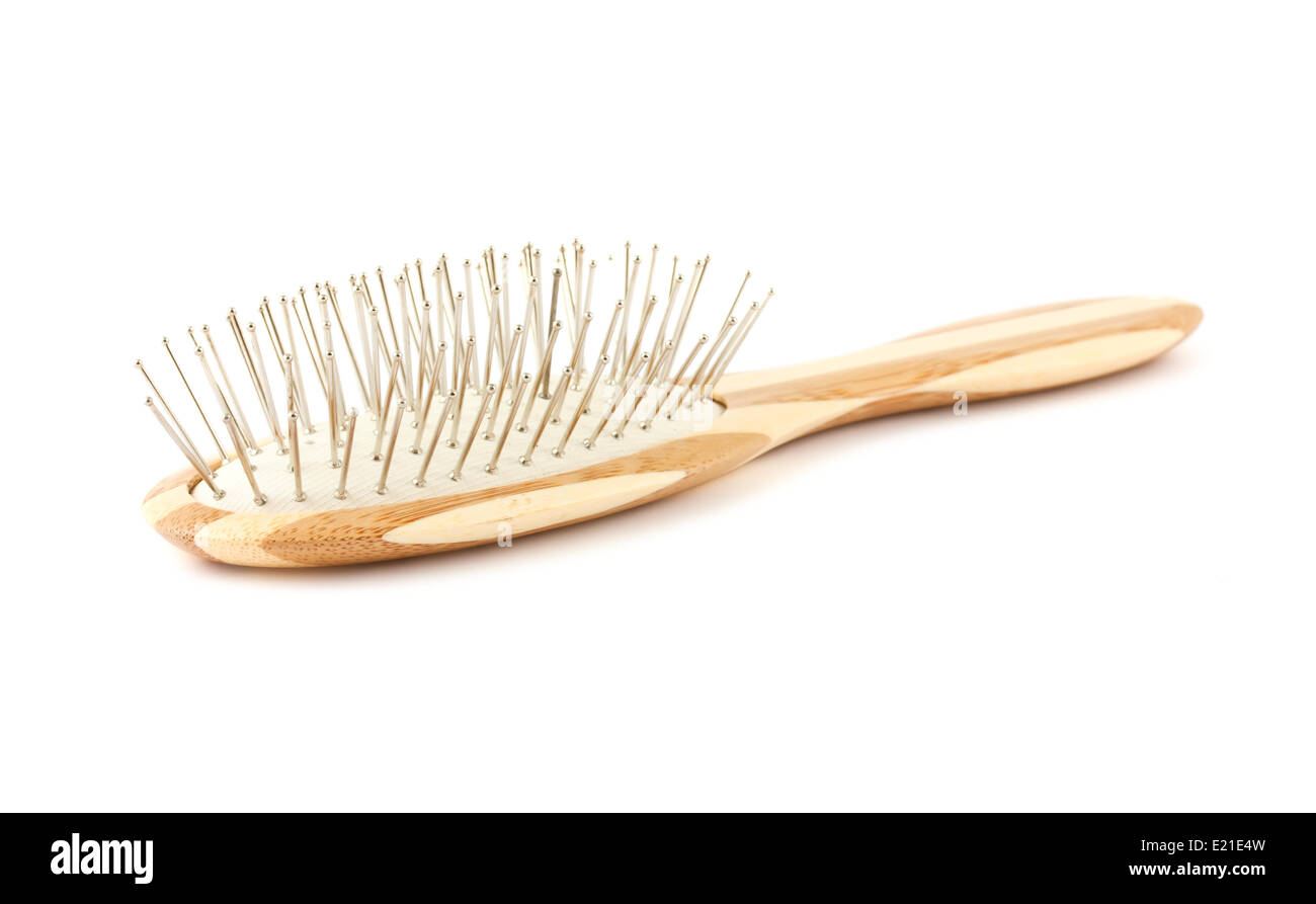 bamboo hair brush Stock Photo Alamy