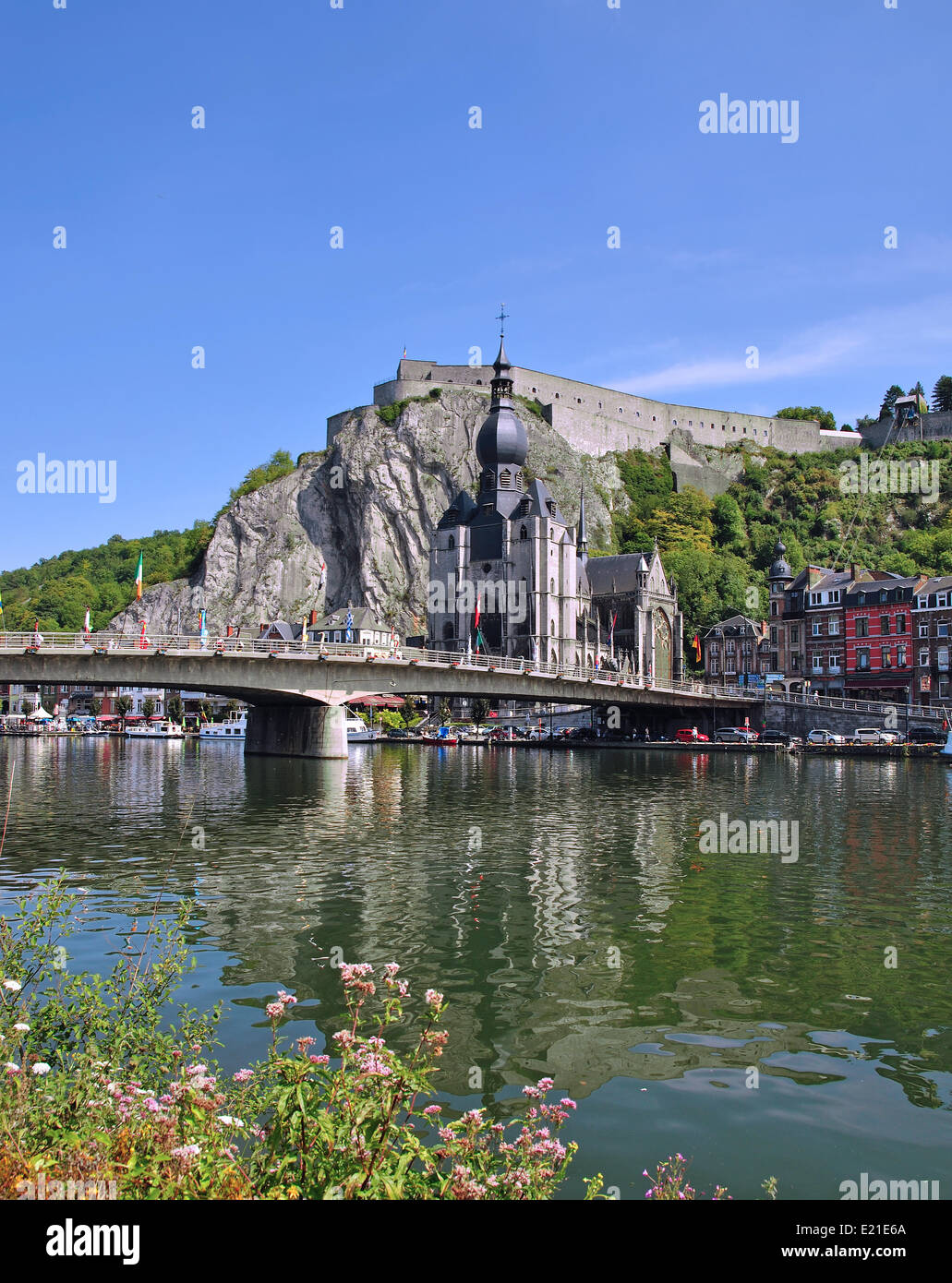 Dinant in the Belgian Ardennes Stock Photo