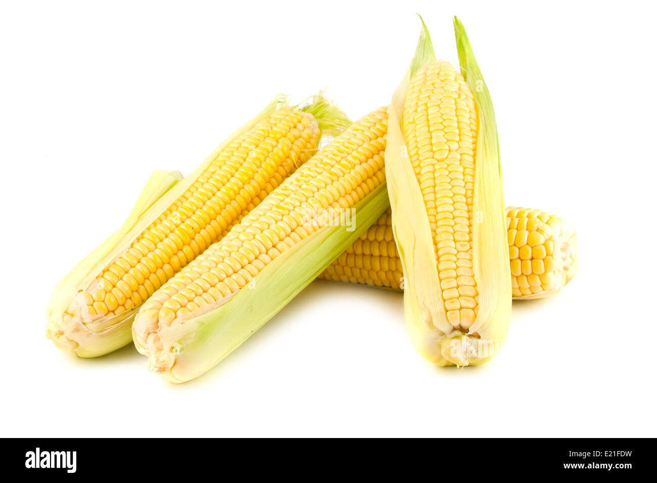 Yellow corn on the cob Stock Photo