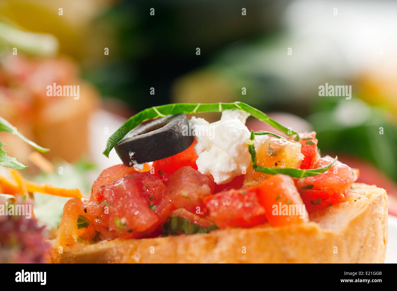 original Italian fresh bruschetta Stock Photo Alamy