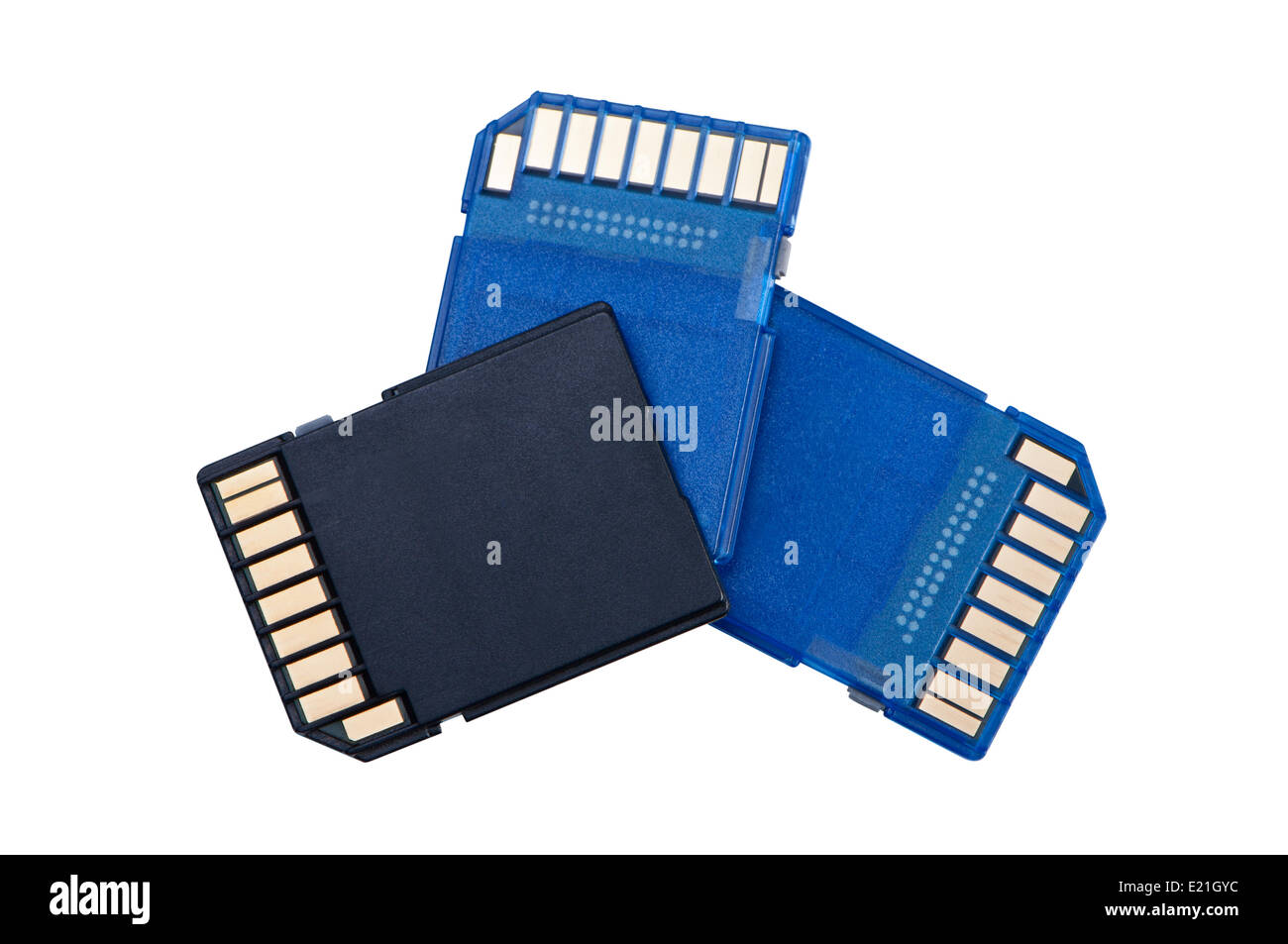 Memory cards isolated on white background Stock Photo Alamy