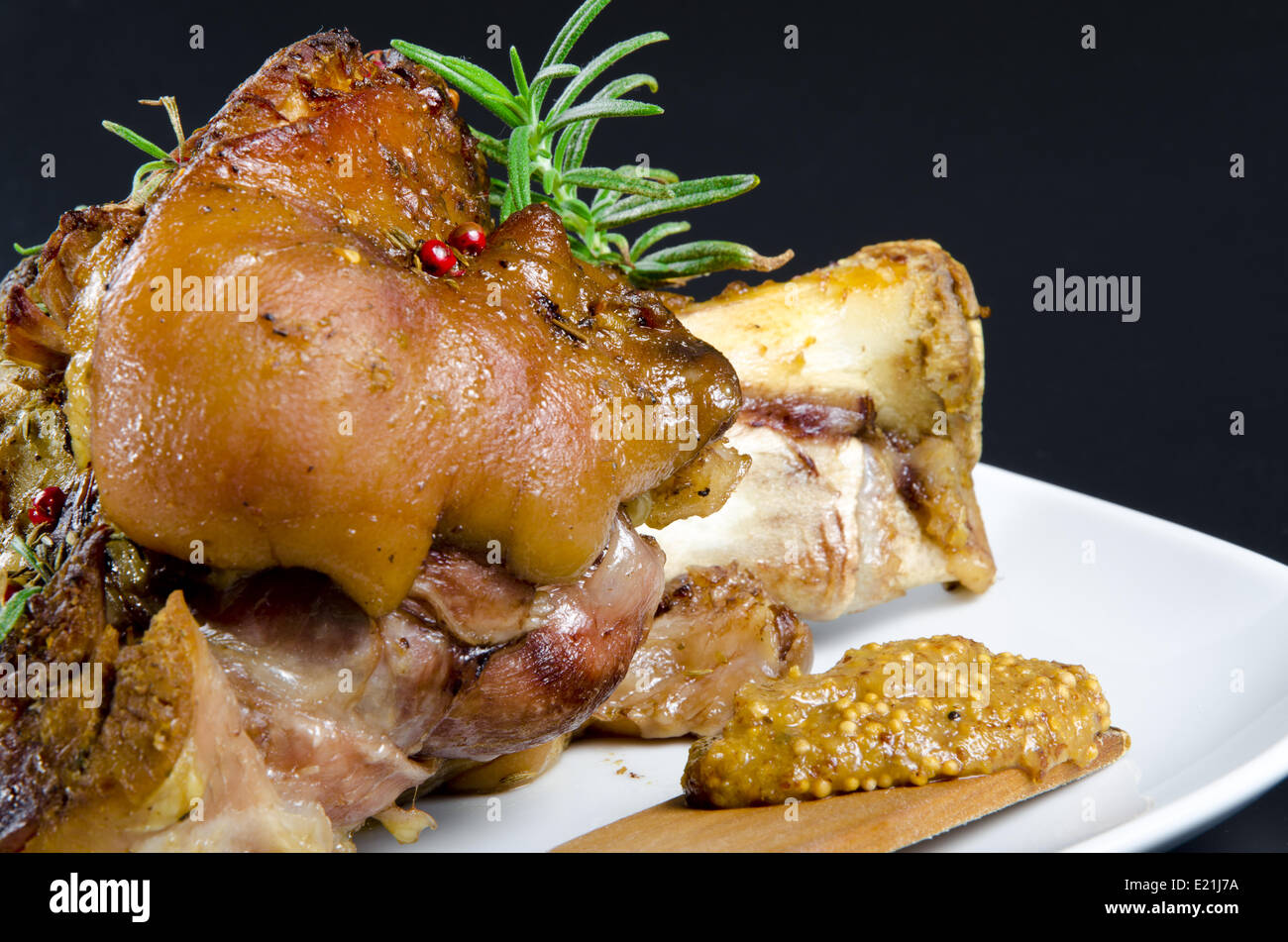 Roasted pork knuckle Stock Photo Alamy