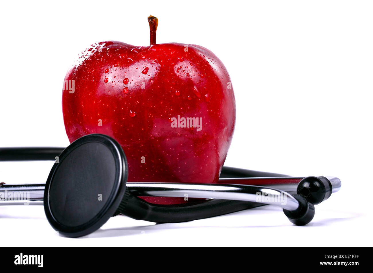 Apple and Stethoscope Stock Photo Alamy