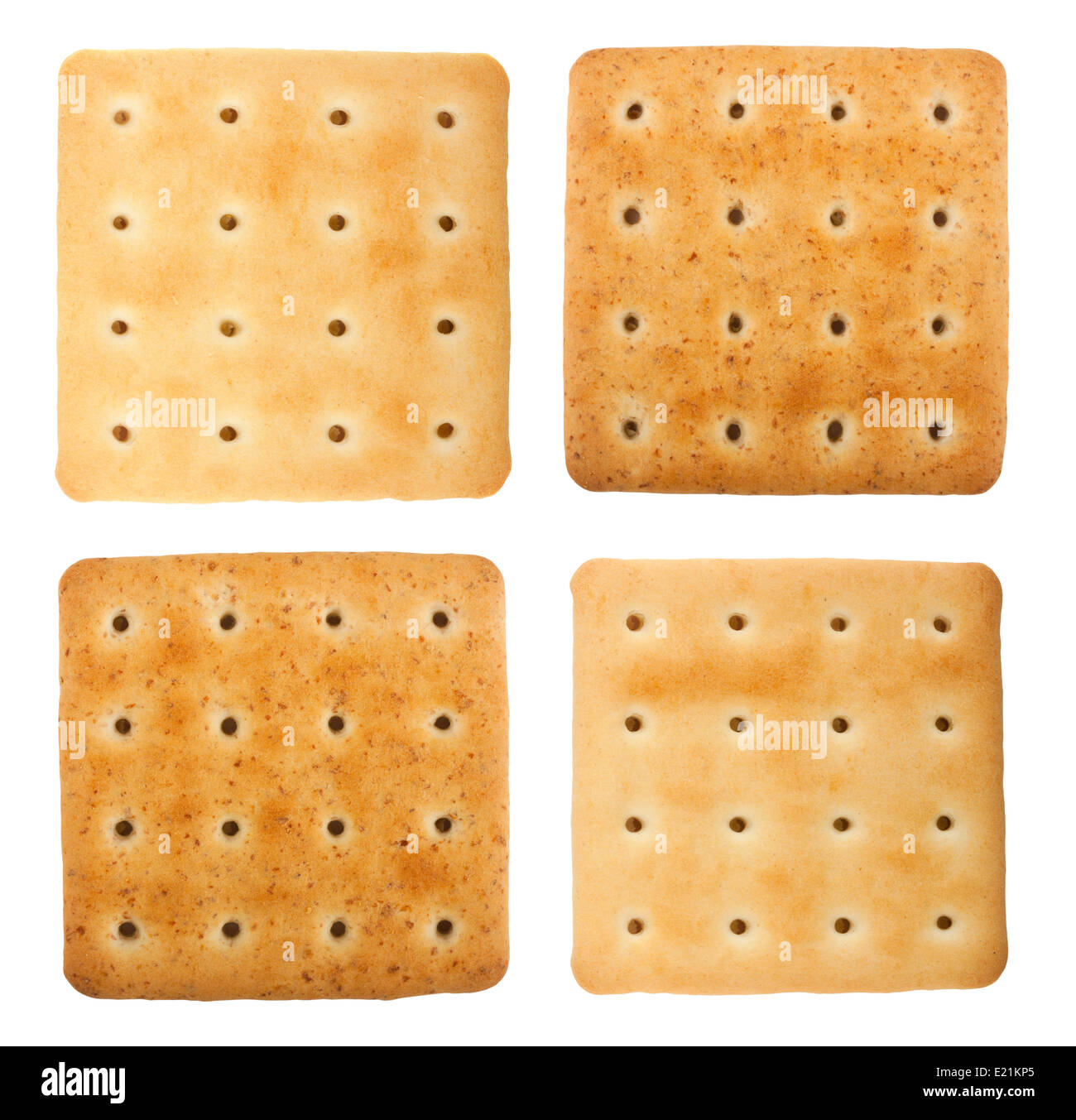 Salty crackers Stock Photo