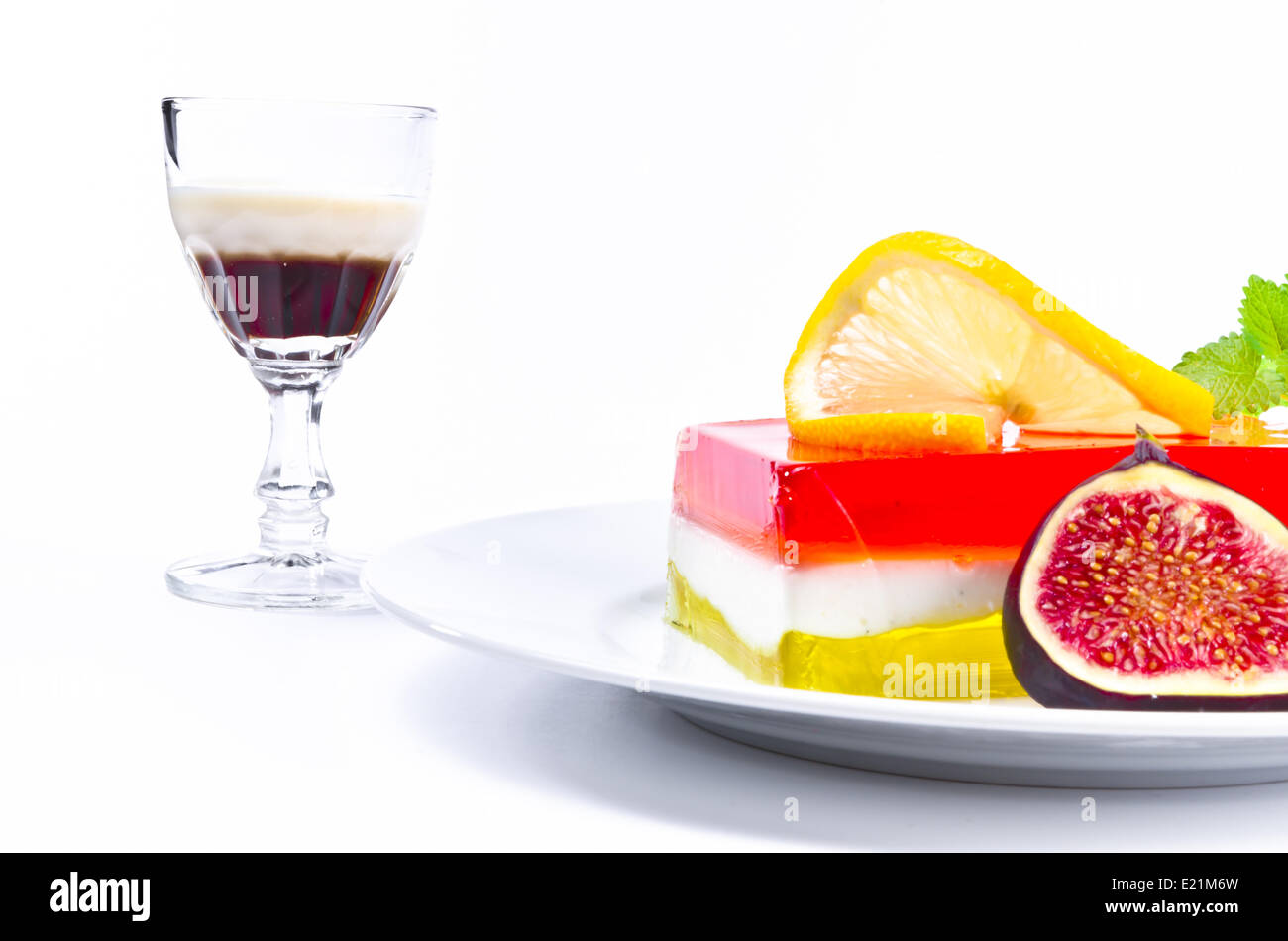 Fruit jelly and liqueur Stock Photo Alamy