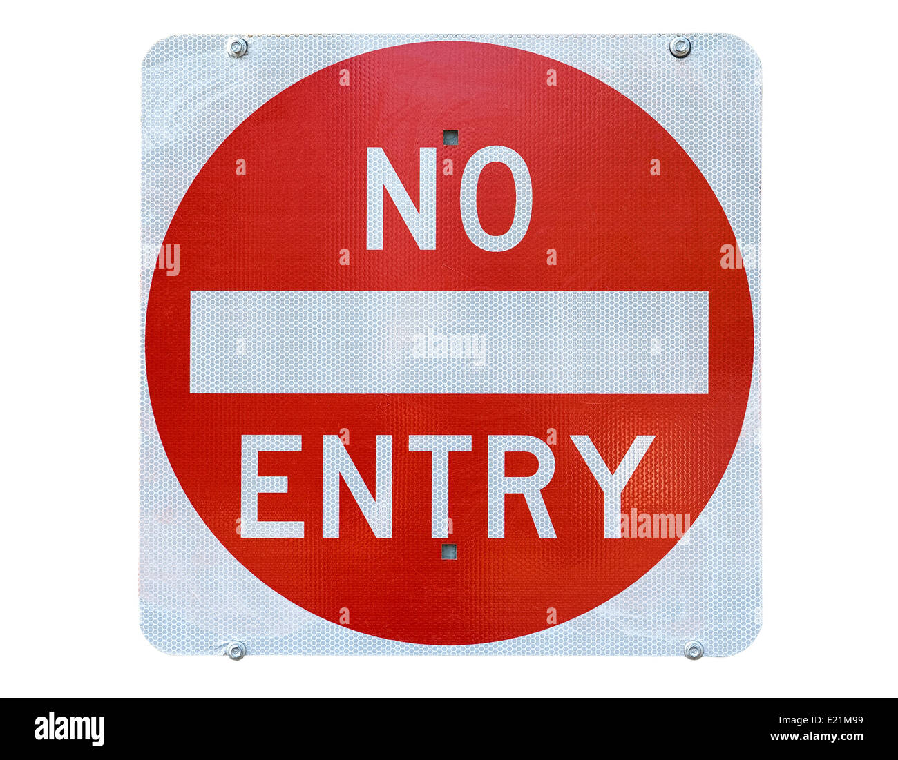 old no entry traffic sign Stock Photo