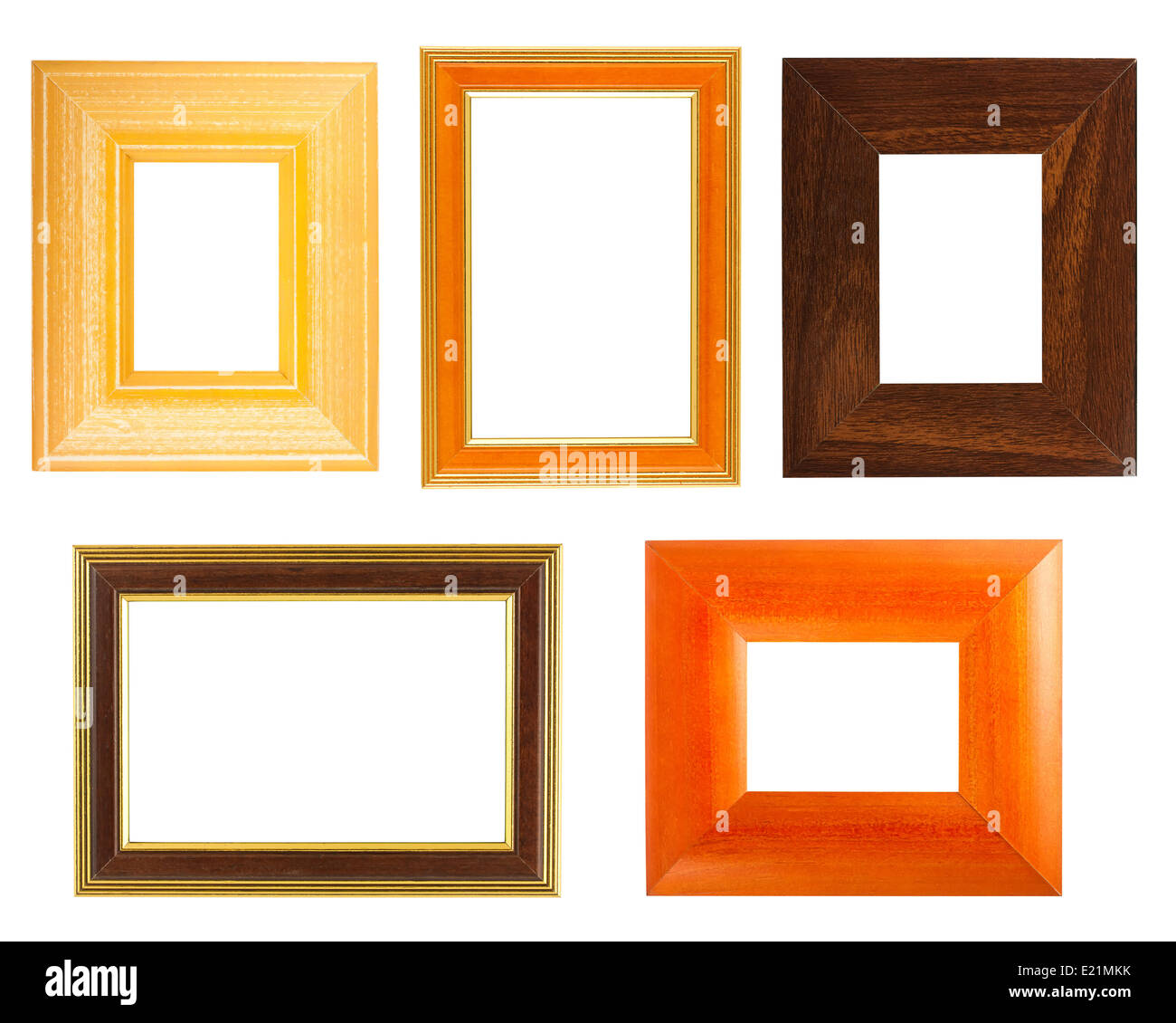 collection of wooden frames Stock Photo Alamy