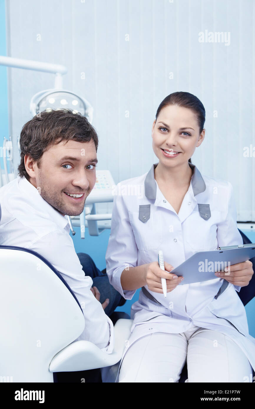 Patients and doctors in the dental office Stock Photo