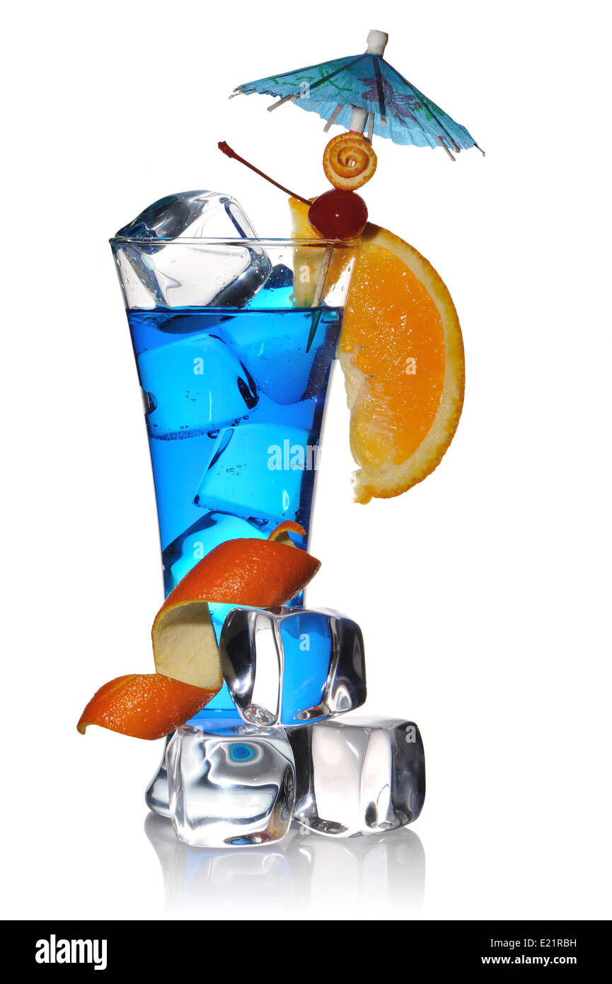 Blue Curacao cocktail Stock Photo Alamy