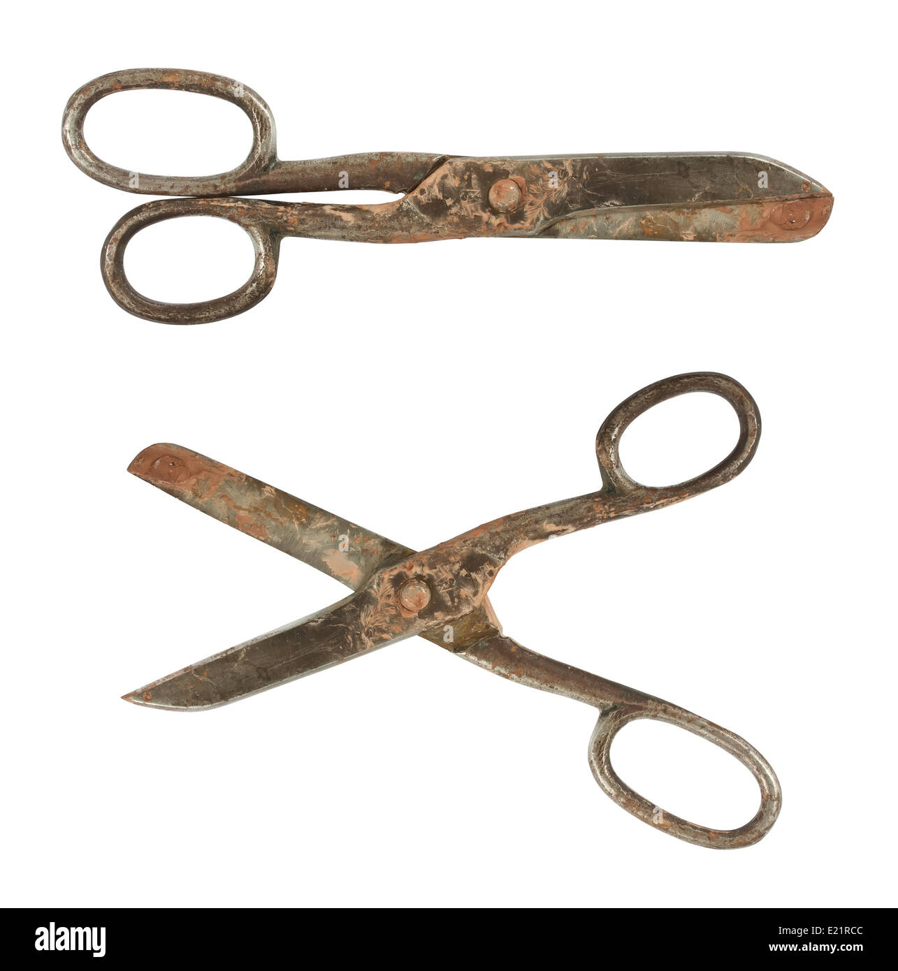 Old tailoring scissors Stock Photo