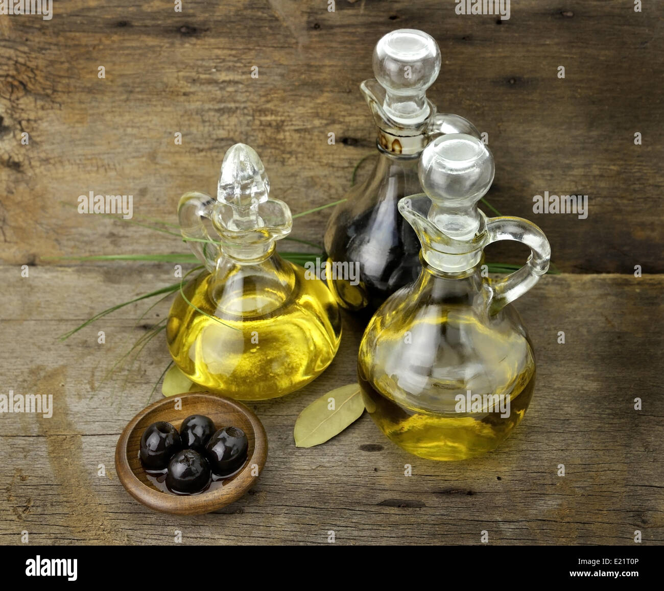 Cooking Oil And Vinegar Stock Photo Alamy