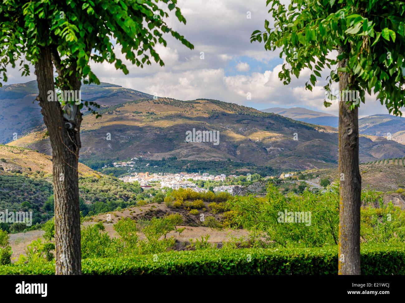 View of Cadiar Village in the Alpujarras Granada Province Spain Stock Photo
