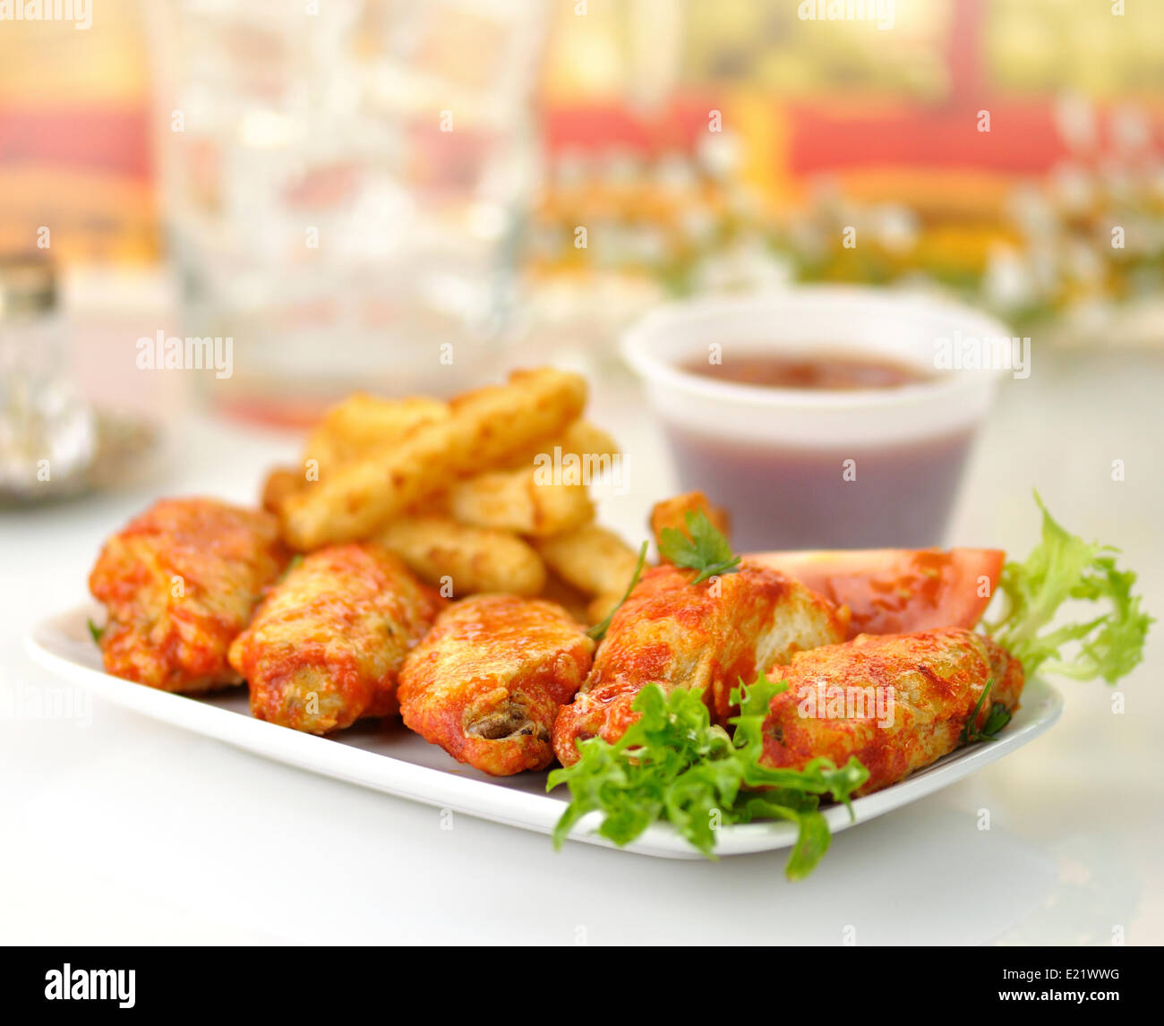 hot chicken wings Stock Photo