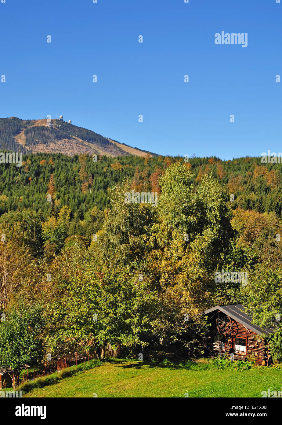 Great Arber Mountain in Bavarian Forest Stock Photo
