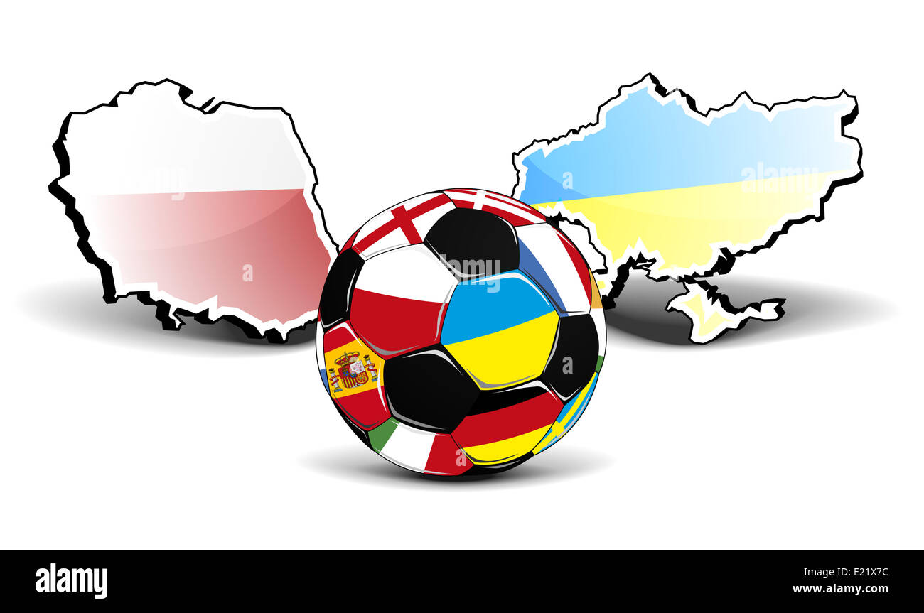Ukraine Poland Football Stock Photo