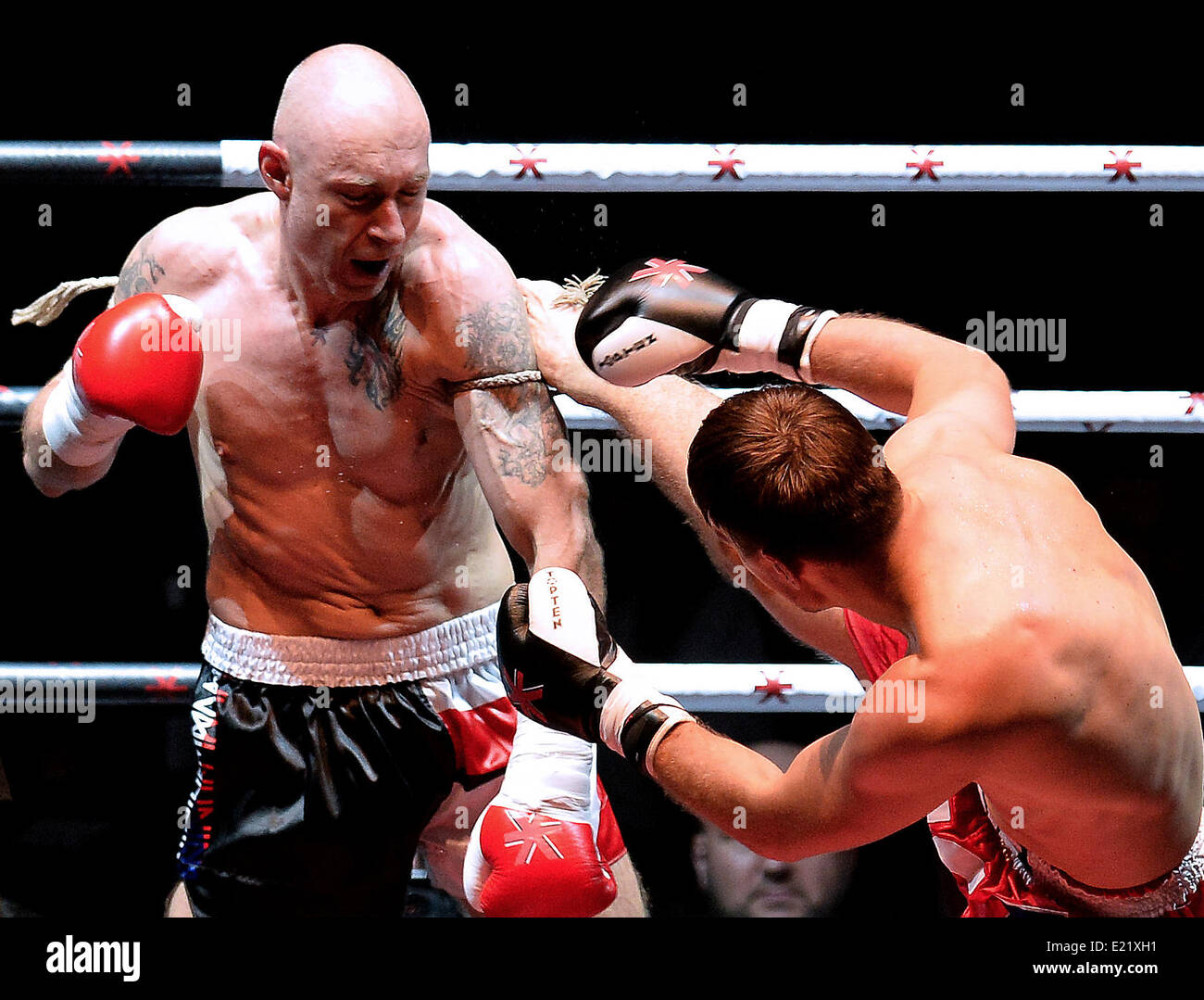 Czech Singer Daniel Landa Left Was Fighting For The First Time Among Professional Thai Boxers Against Riku Immonen Of Finland In Prague Czech Republic On June 12 14 Ctk Photo Katerina Sulova Stock Czech Singer Daniel Landa Left Was Fighting For The First Time Among Professional Thai Boxers Against Riku Immonen Of Finland In Prague Czech Republic On June 12 14 Ctk Photo Katerina Sulova Stock