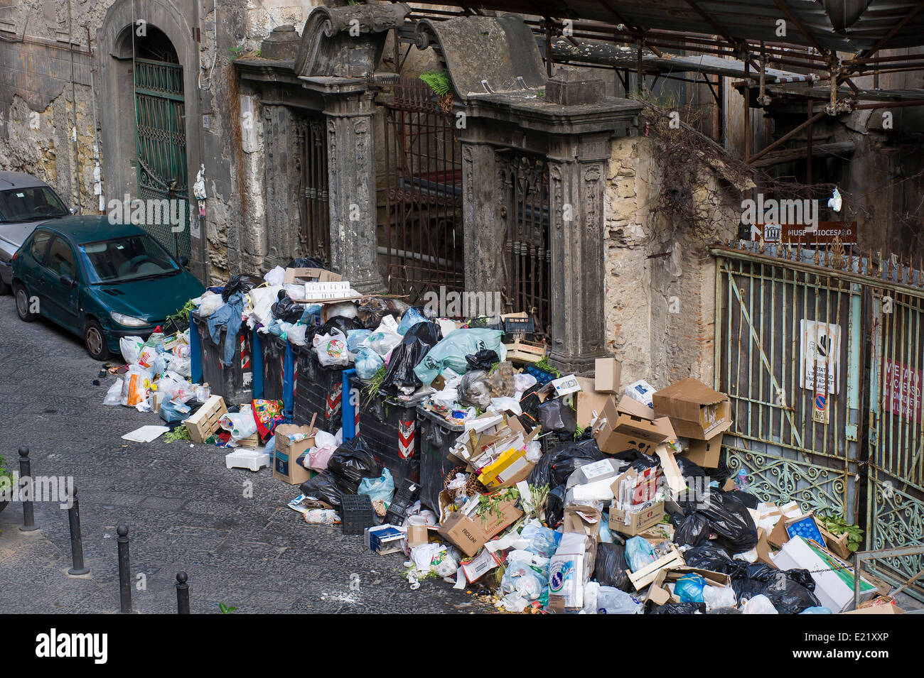 rubbish in Naples, Italy Stock Photo Alamy