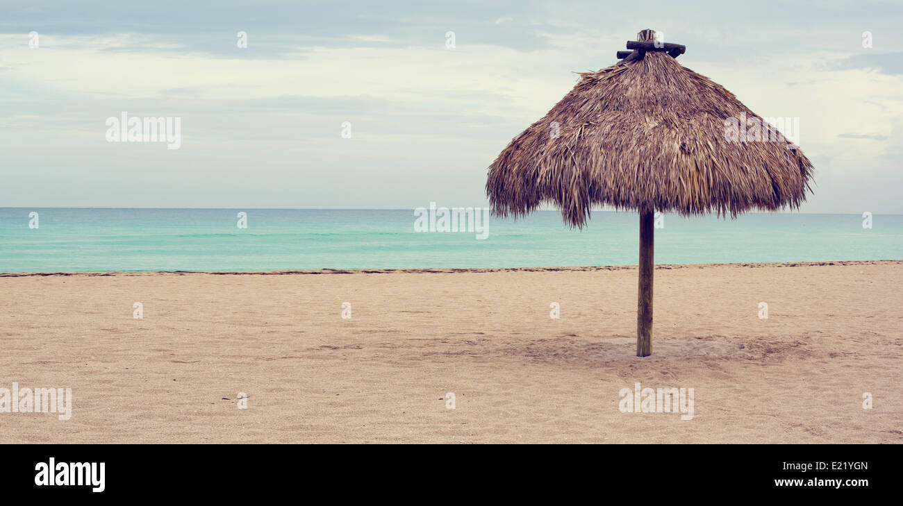 little umbrella on the beach Stock Photo Alamy