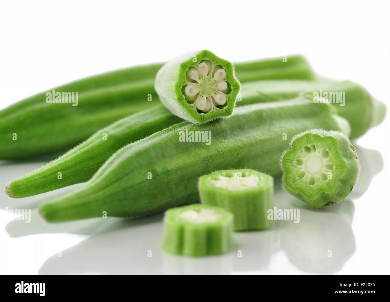 Fresh okra vegetables hires stock photography and images Alamy