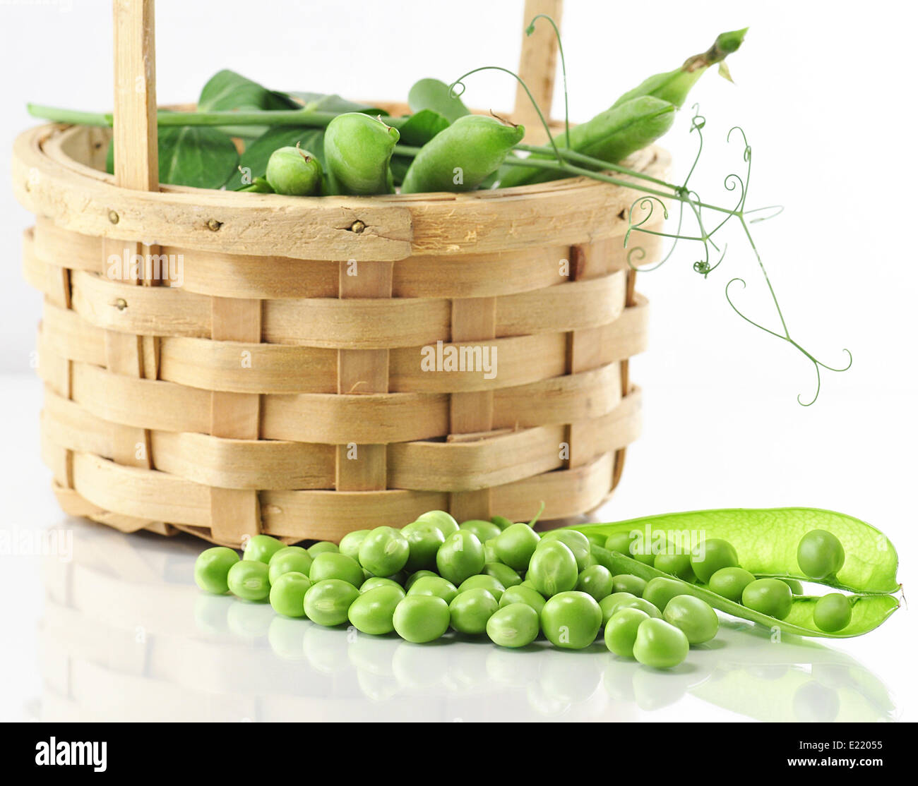 fresh peas Stock Photo