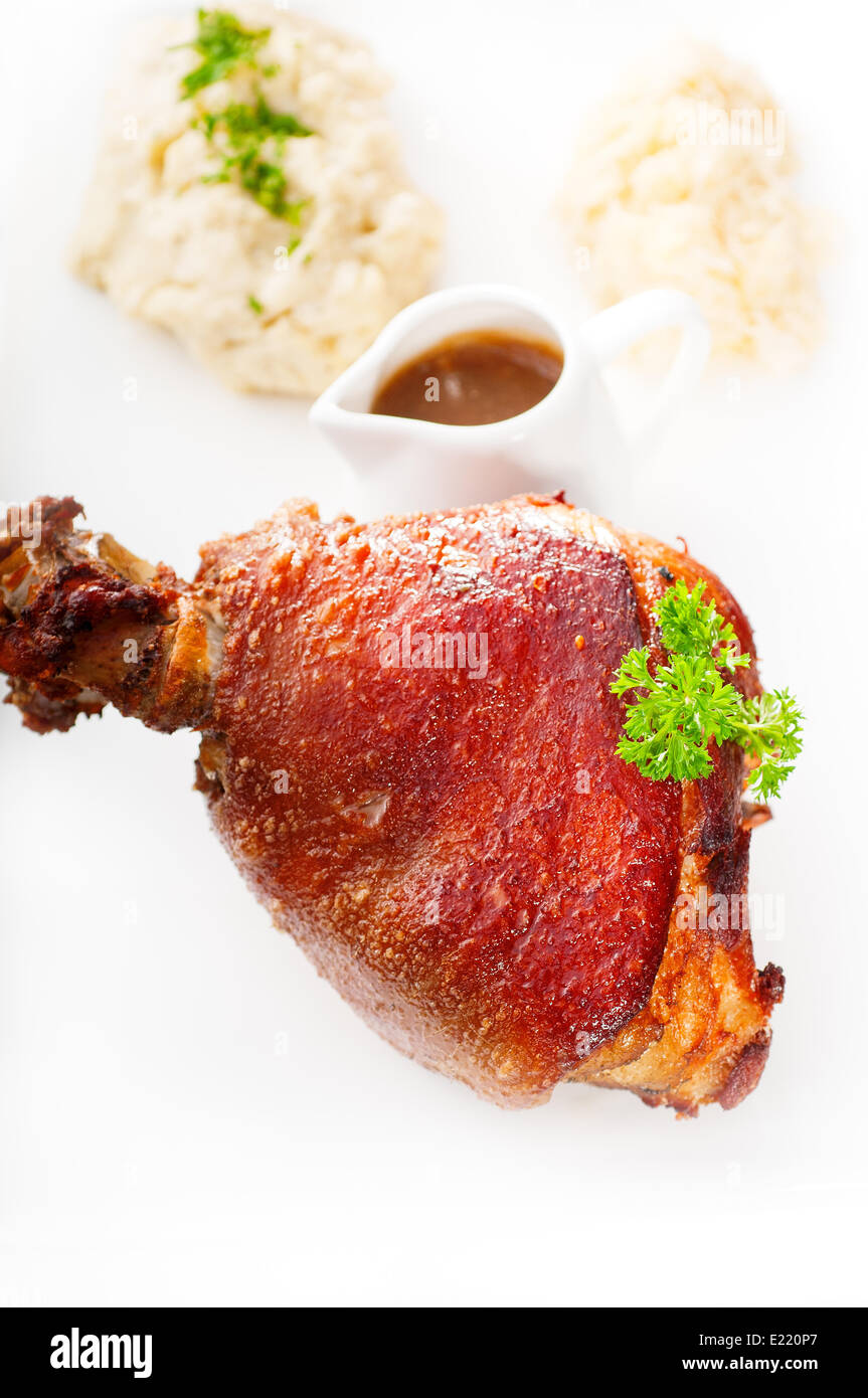 original German BBQ pork knuckle Stock Photo Alamy