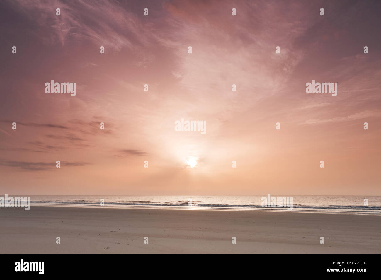 sunrise over atlantic ocean Stock Photo - Alamy