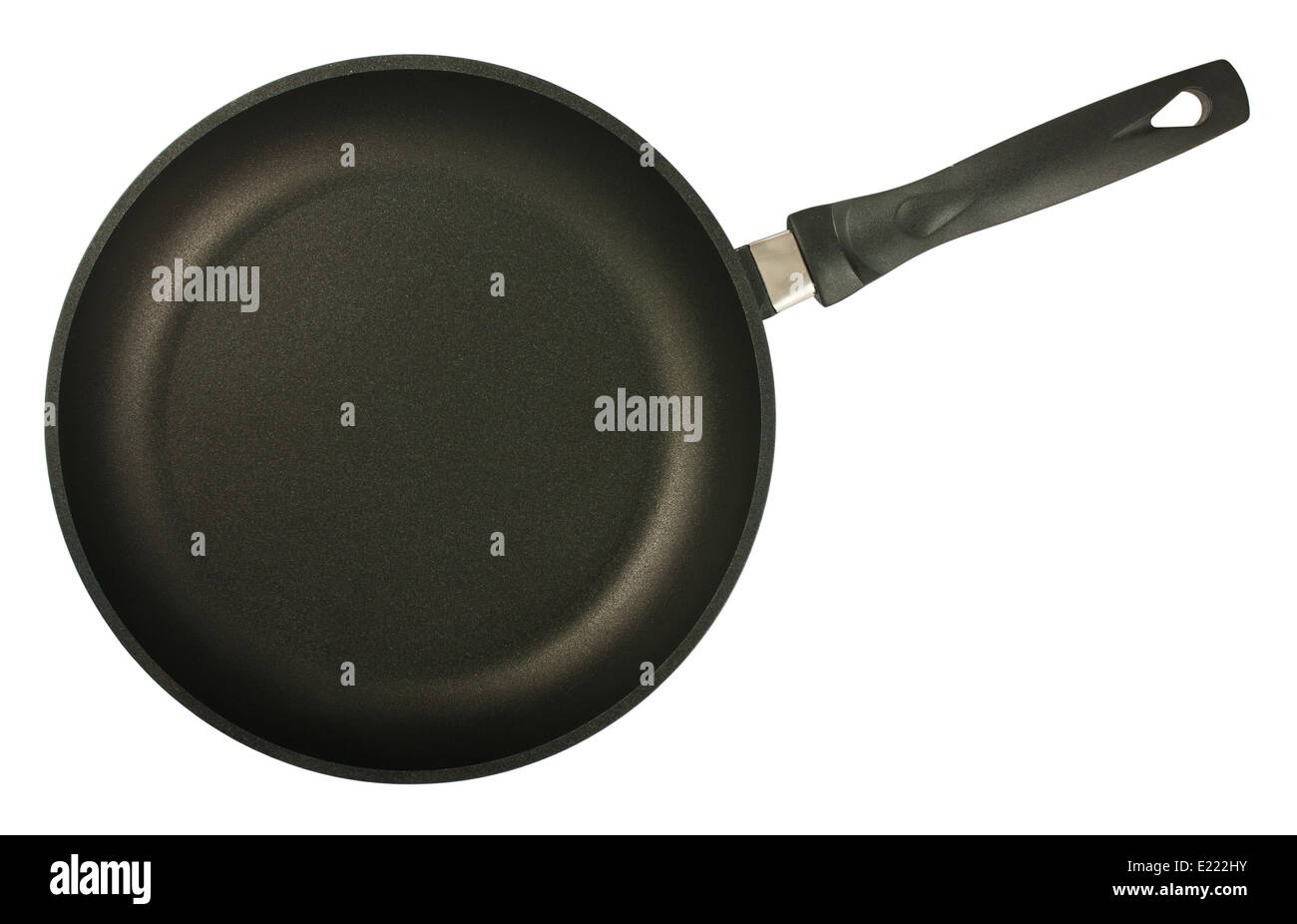 Black frying pan top view Stock Photo